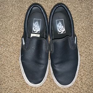 Women’s Black Slip On Leather Vans